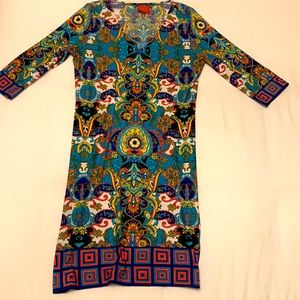 Tracy Negoshian straight cut multicolored dress